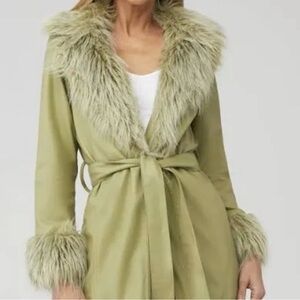 Penny Lane Coat ~ Sage Faux Leather